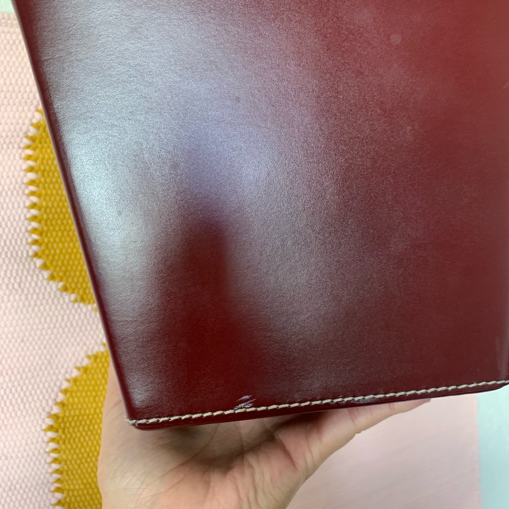 STAUD Burgundy Leather Handbag - Picture 4 of 6